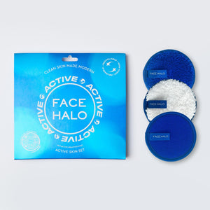 Face Halo Active Skin Set + Washbag