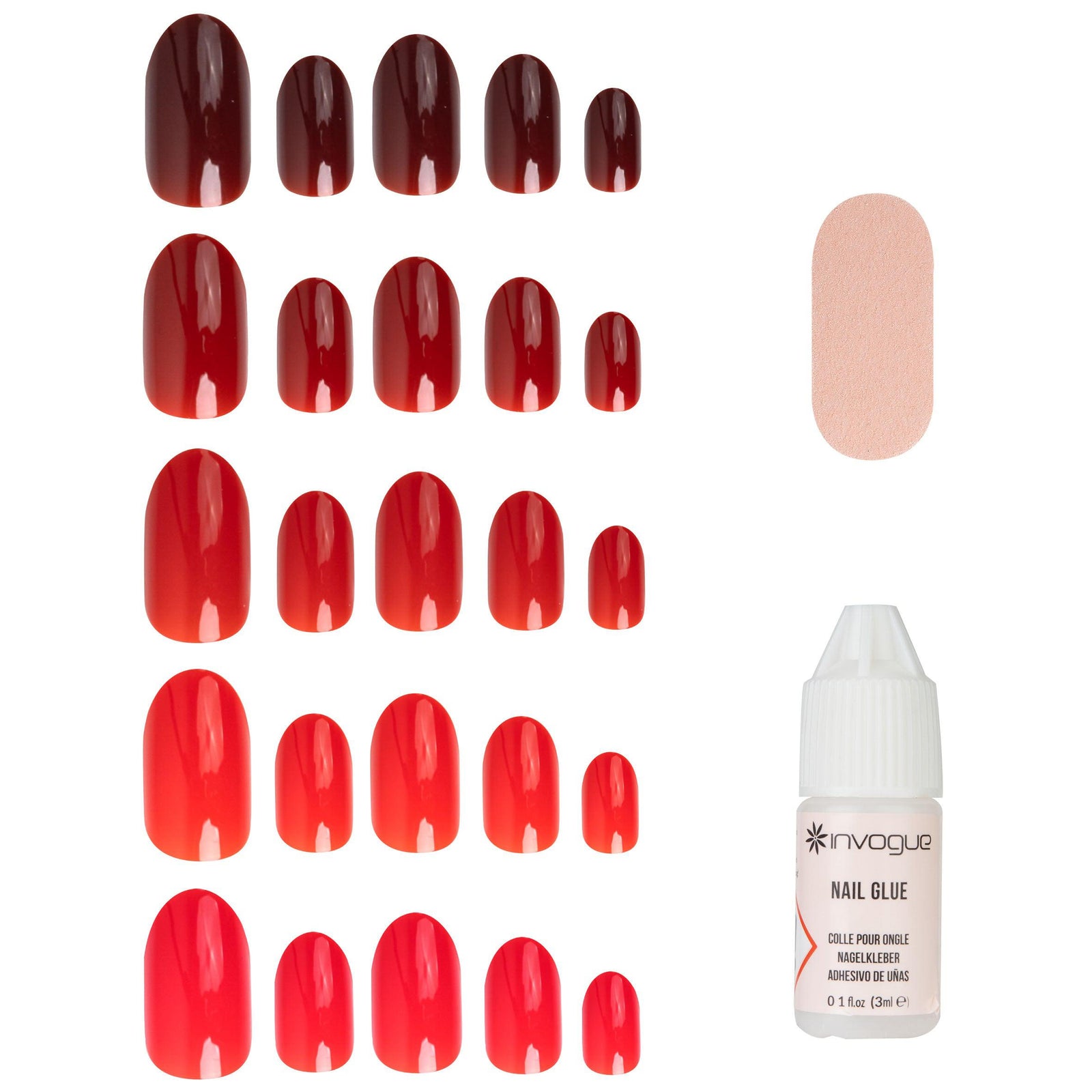 Invogue Berry Bae Oval Nails Variety Pack 120stk