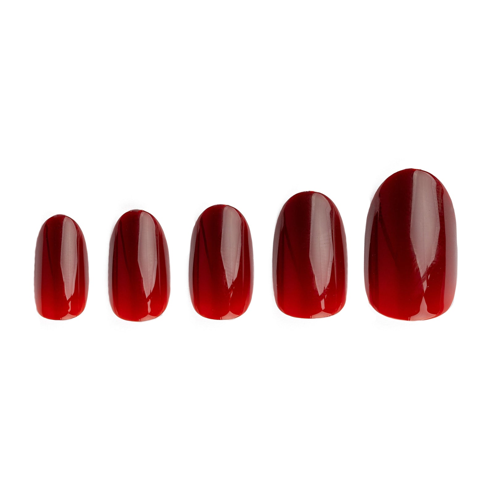 Invogue Rouge Oval Nails 24stk