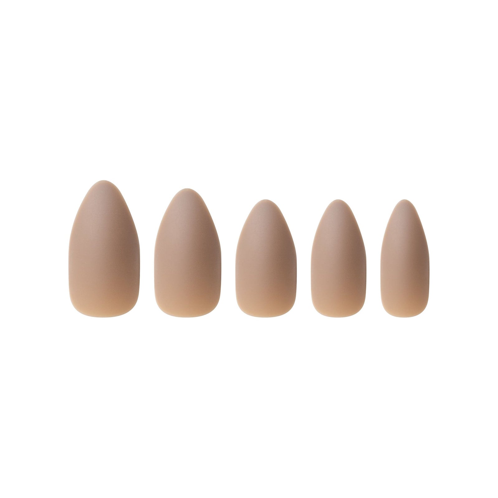 Invogue Taupe Nude Oval Nails 24stk