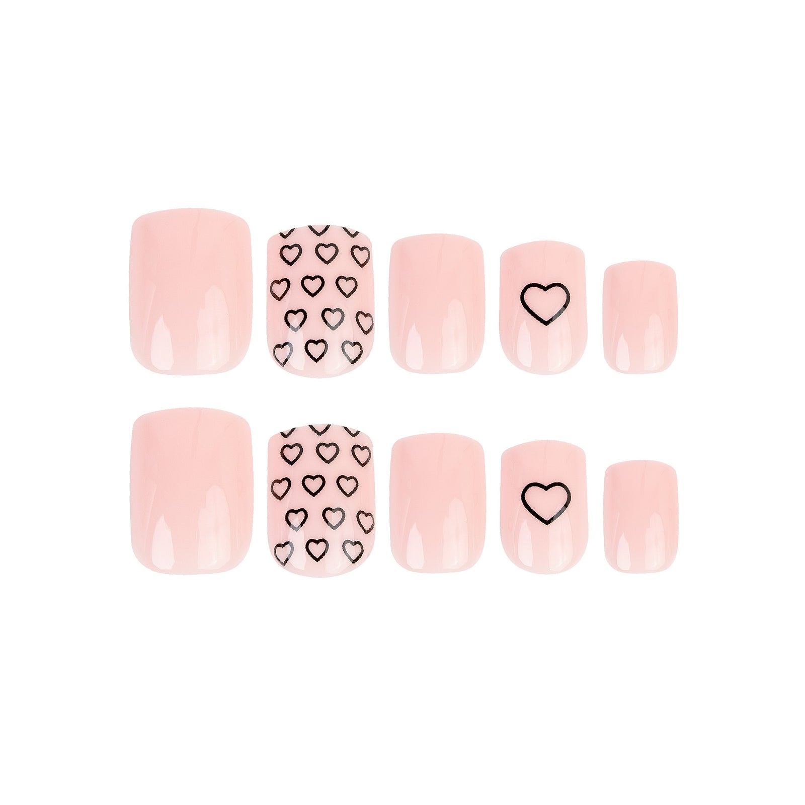 Invogue Valentines Square Nails Be Mine