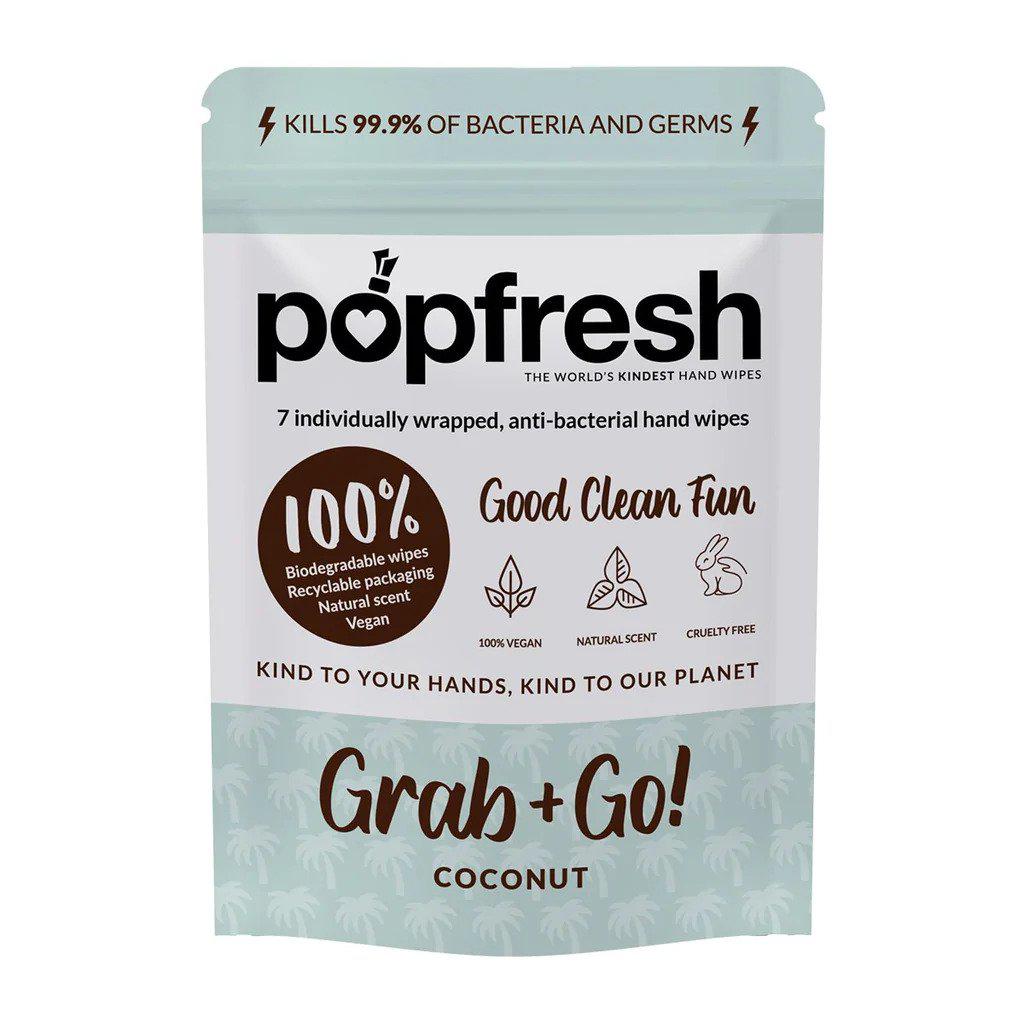 Popfresh Grab N Go Coconut Wipes